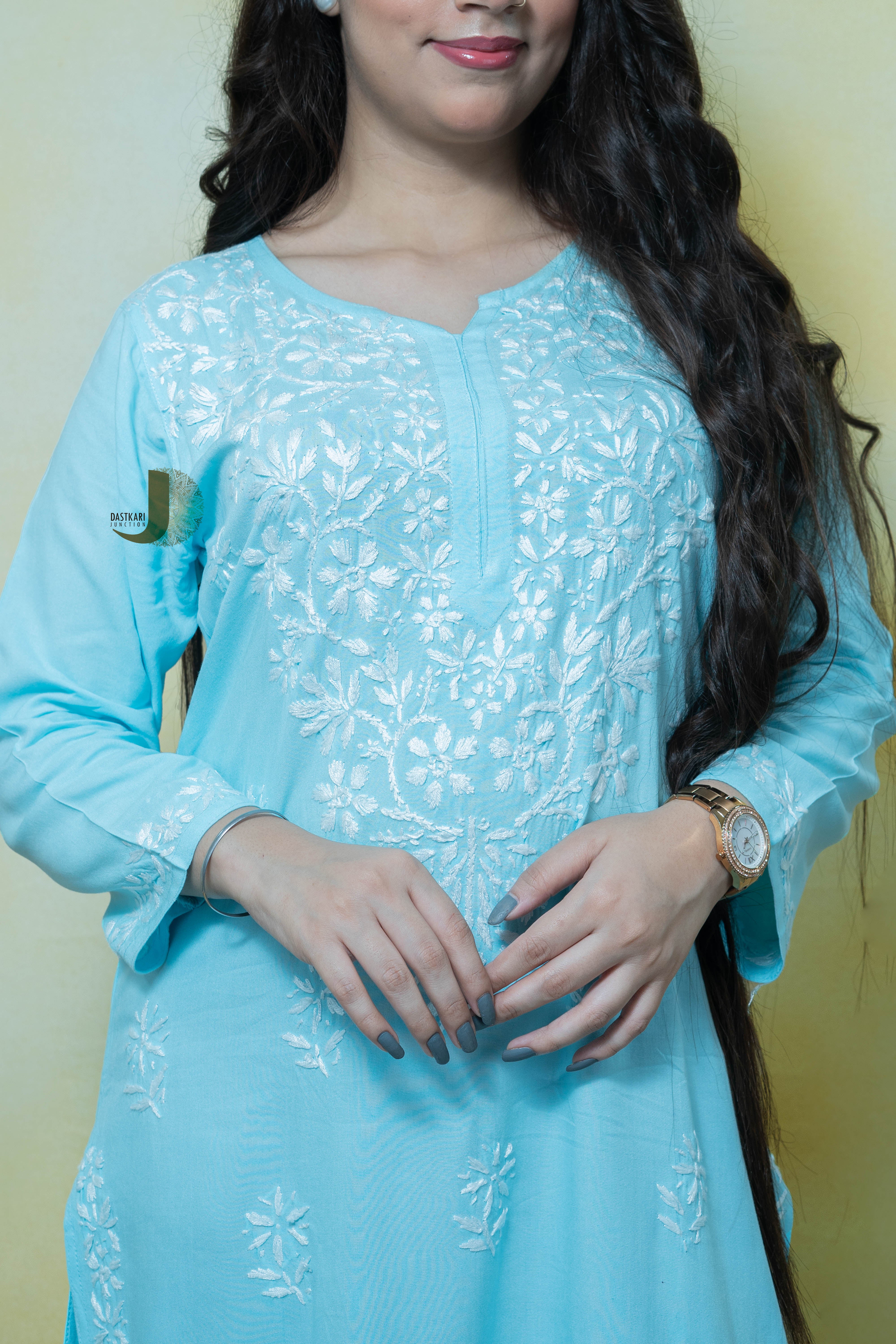 Blue Rayon Kurti