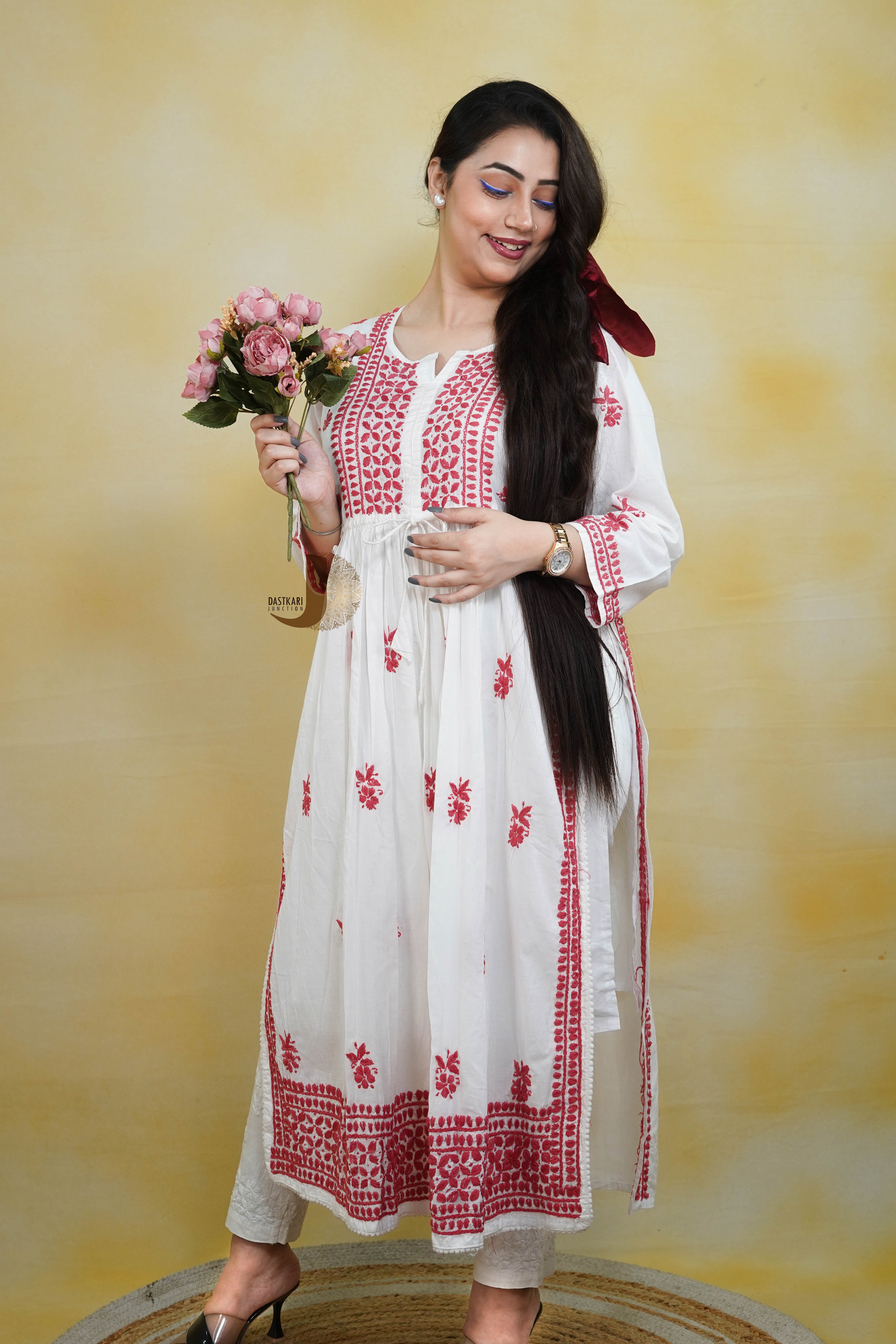 Maroon Cotton Kurti